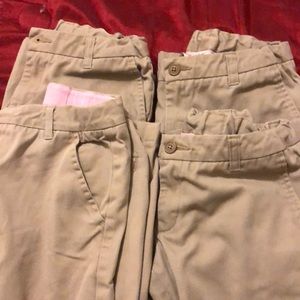 4 pairs Lands End Kids uniform pants